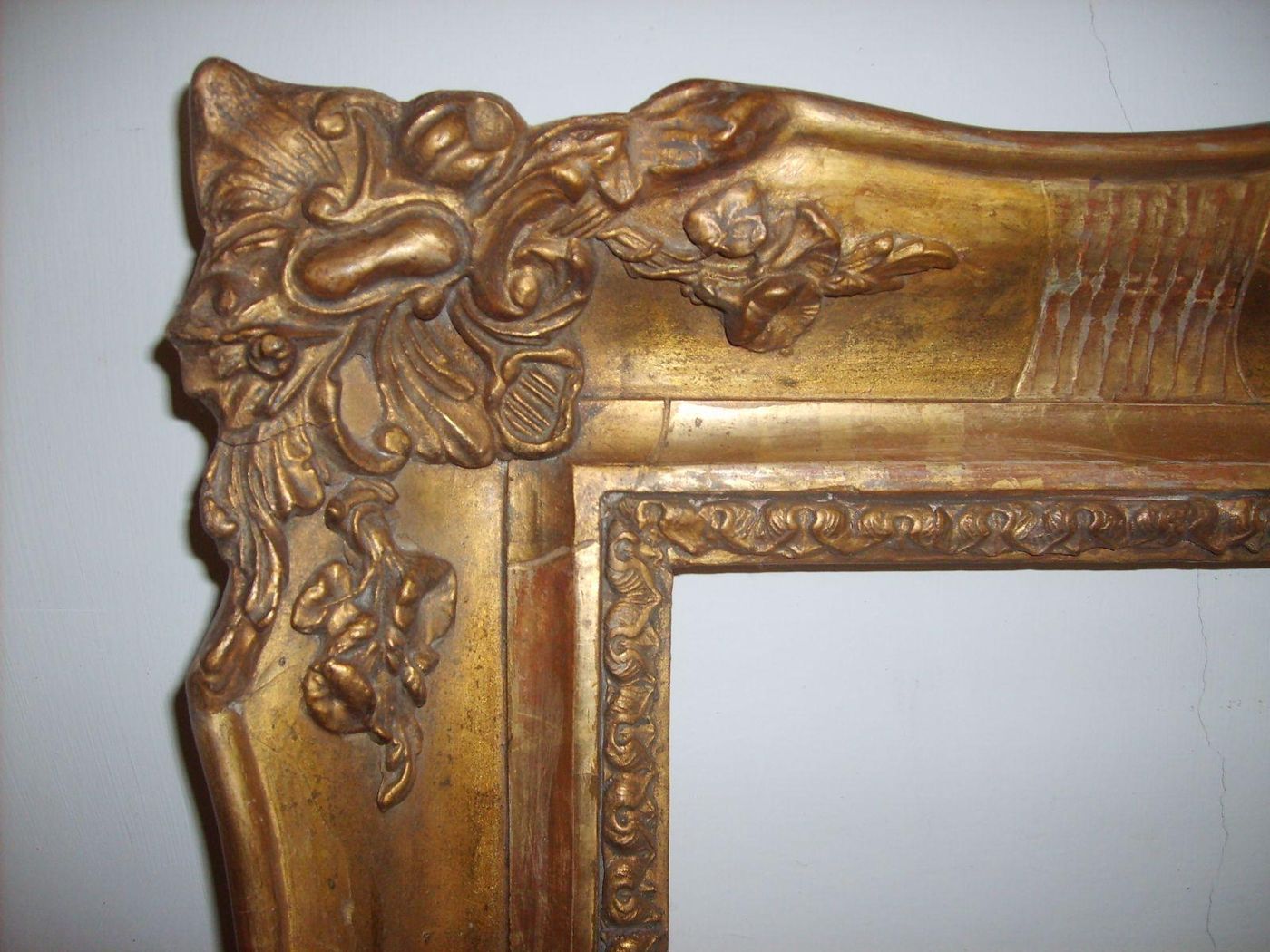 Antica Cornice Dorata Metà '800 (74x62 Cm) Per Quadri E Specchiere