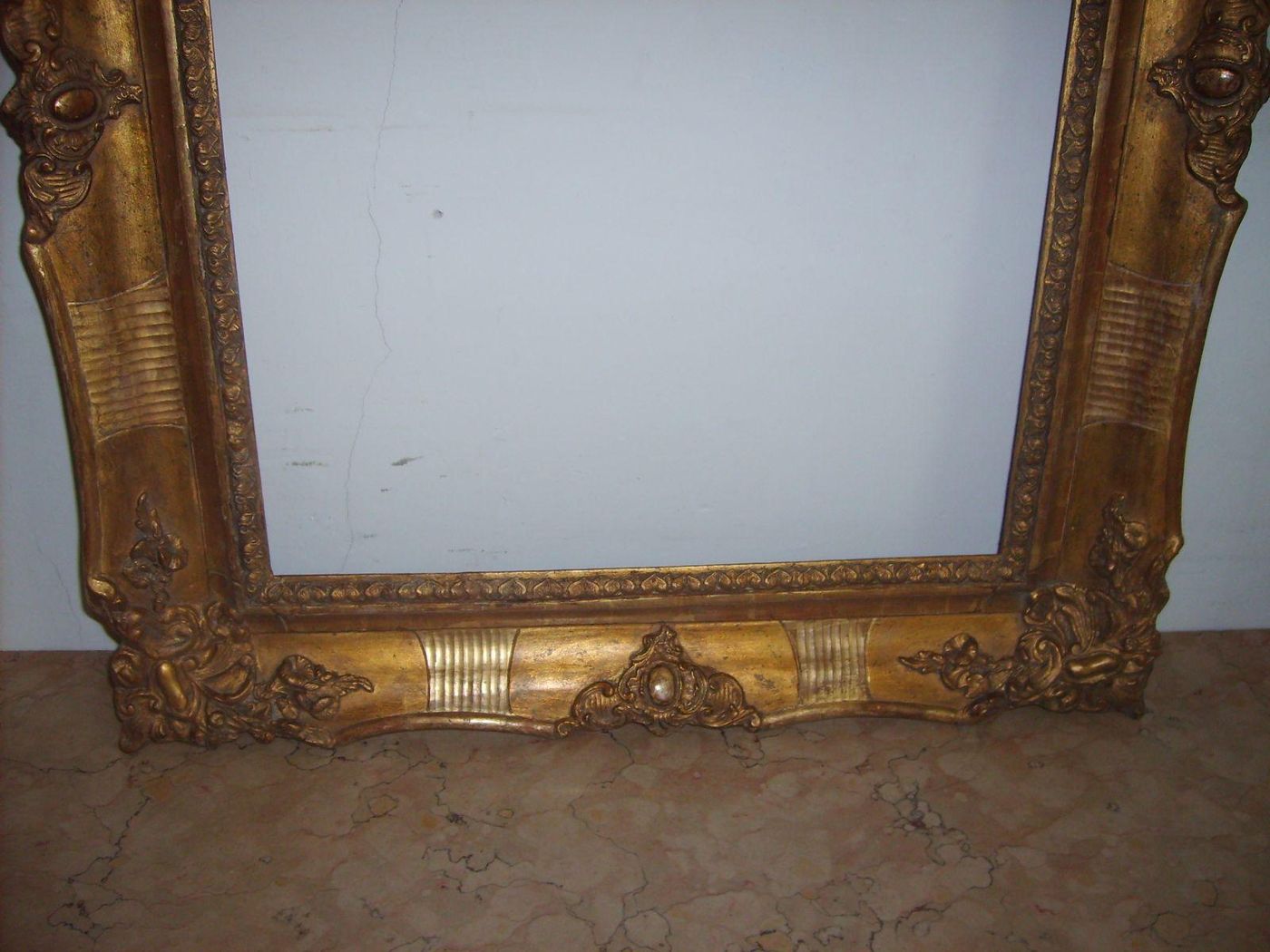 Antica Cornice Dorata Metà '800 (74x62 Cm) Per Quadri E Specchiere
