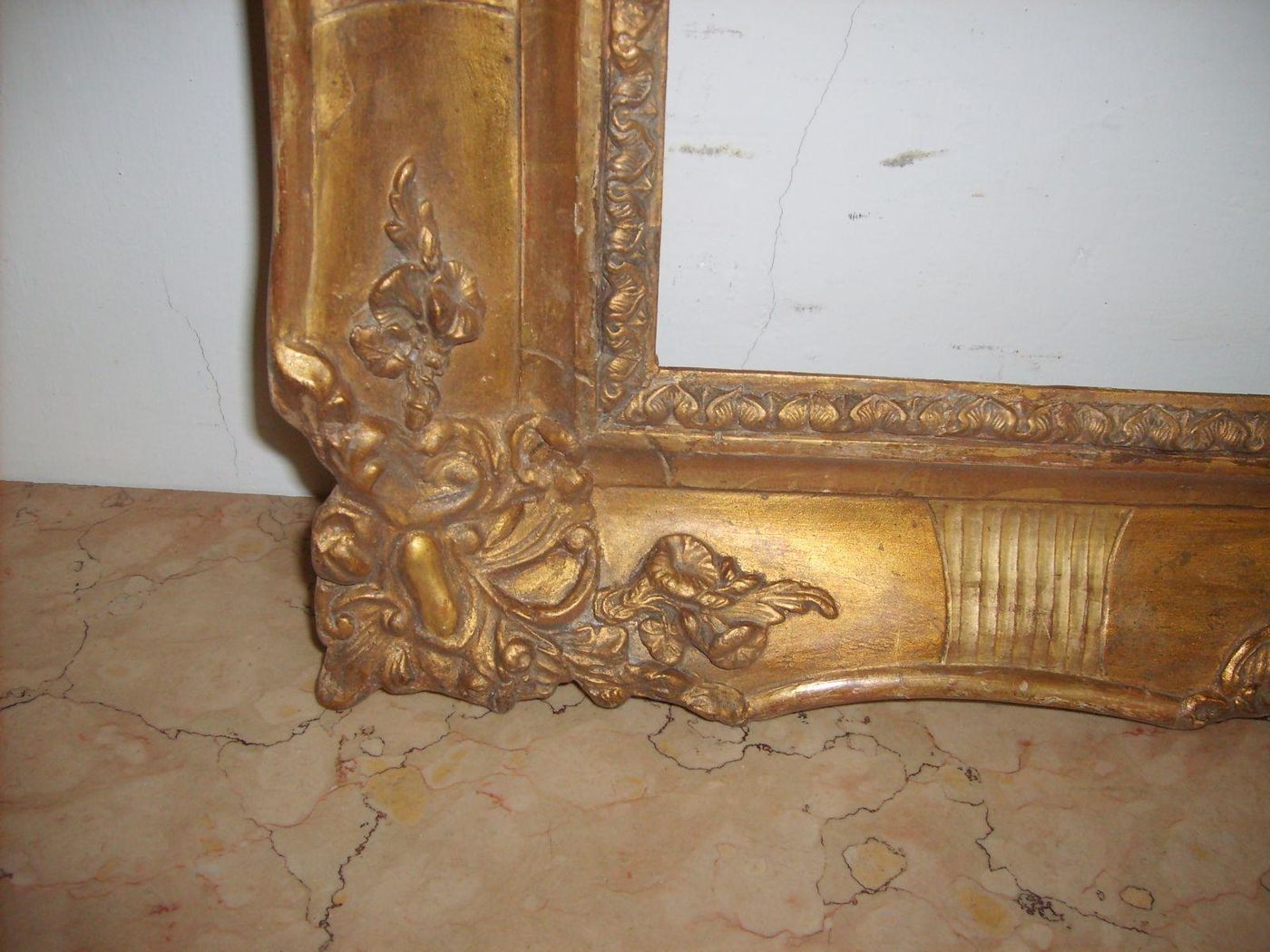 Antica Cornice Dorata Metà '800 (74x62 Cm) Per Quadri E Specchiere