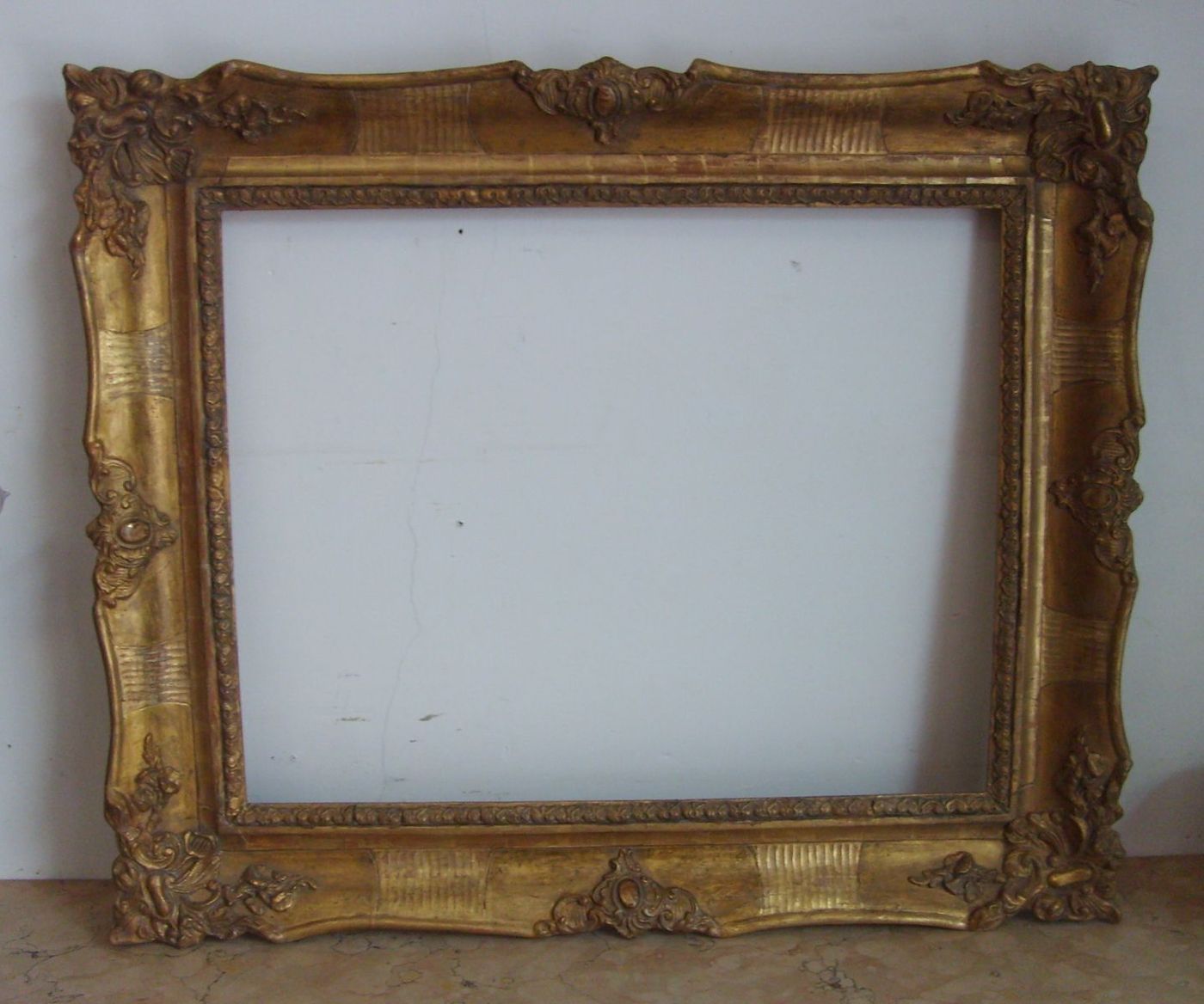 Antica Cornice Dorata Metà '800 (74x62 Cm) Per Quadri E Specchiere