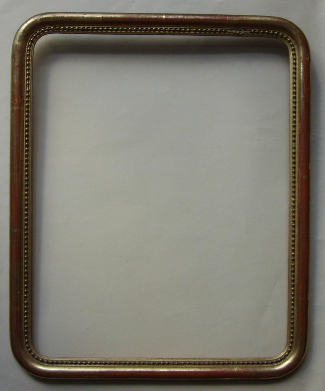 Antica Cornice Dorata In Legno Decorato, Metà XIX Secolo