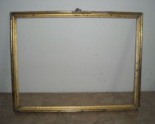 Antica Cornice Dorata In Legno, Fine '800   Inizio '900, 24x31 Cm