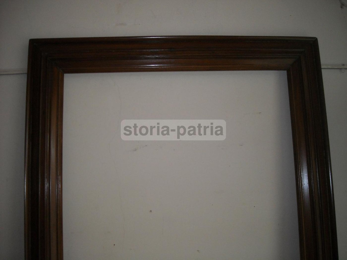 Antica Cornice In Legno Di Noce, 109x84 Cm, XIX Secolo