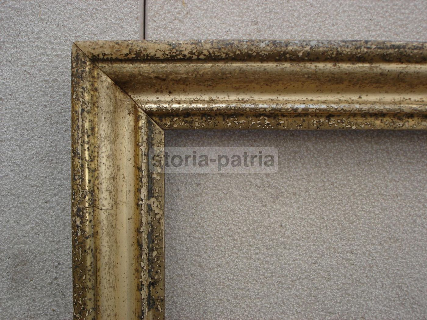 Cornice Antica In Legno Dorato A Mecca, Fine '800 Inizio '900, 81,5x65 Cm