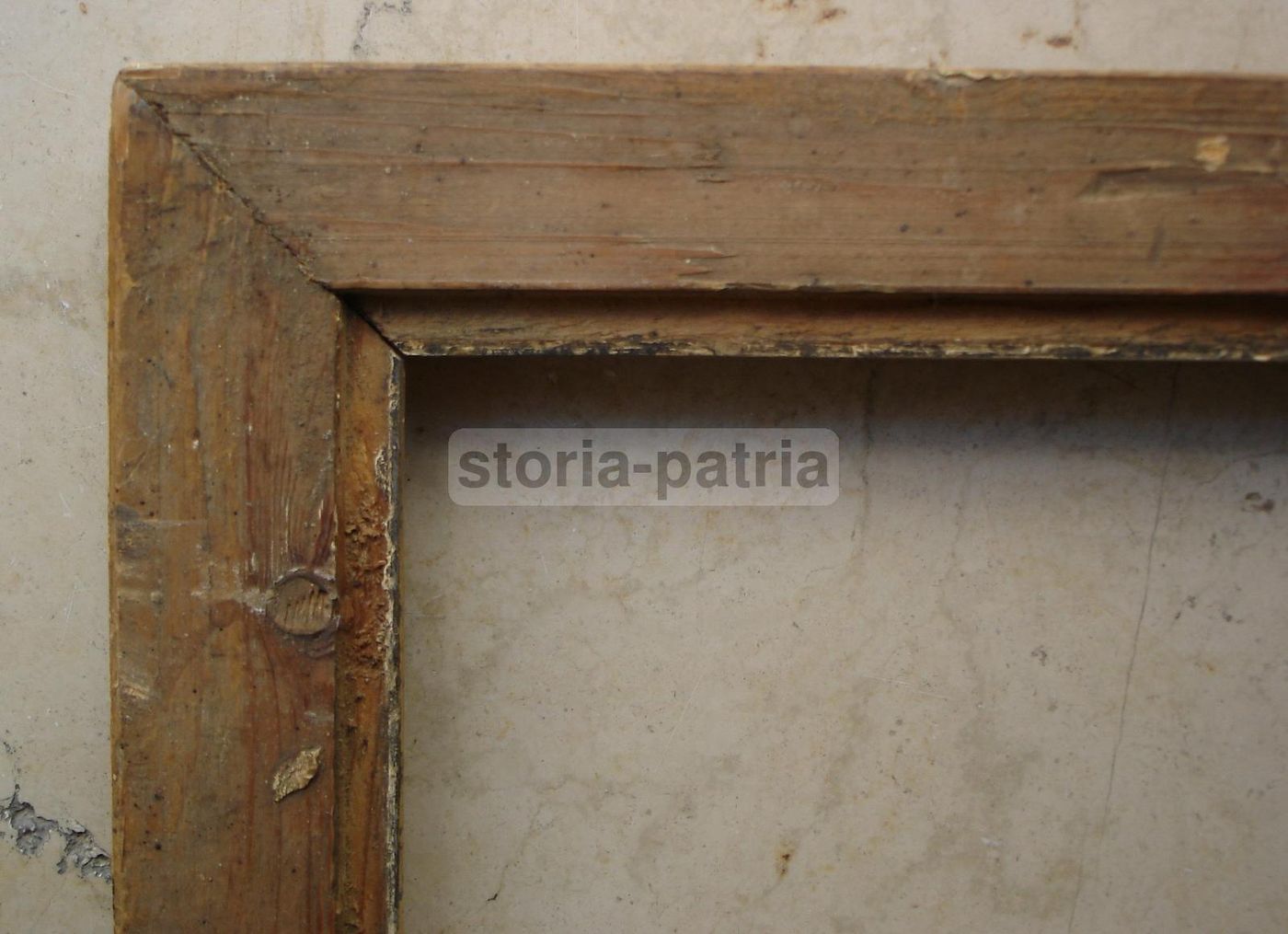 Cornice Antica In Legno Dorato A Mecca, Fine '800   Inizio '900, 81,5x65 Cm
