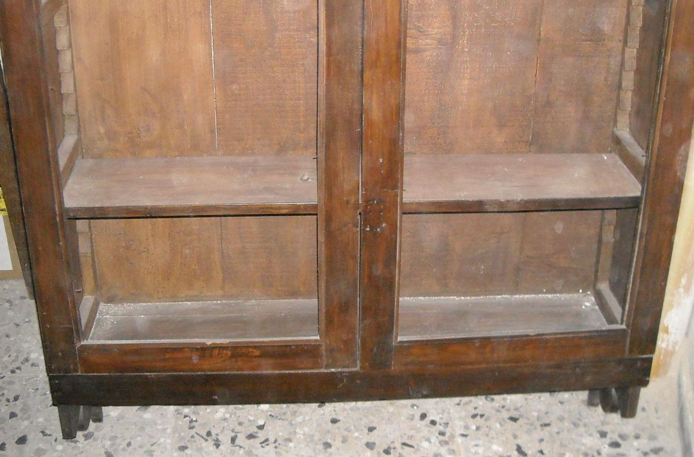 Antica Vetrina In Legno Dell'800, Piattaia O Libreria Da Parete