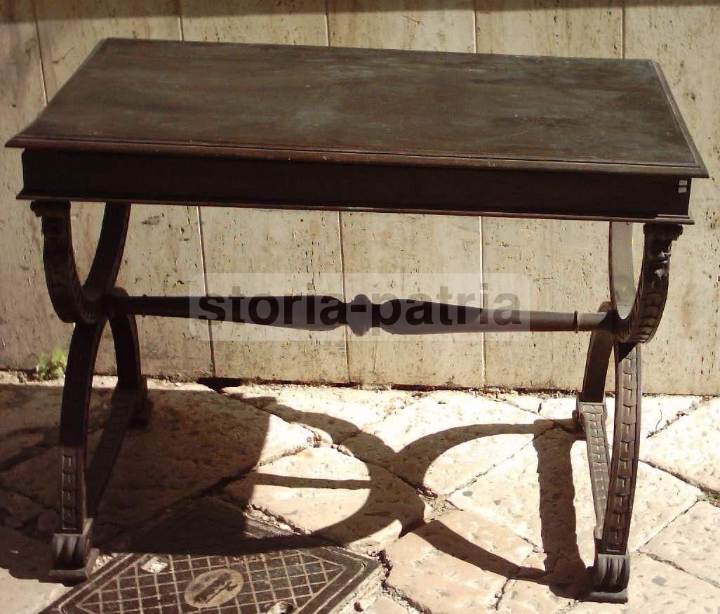 Sedia Intagliata Rinascimentale In Legno Ebanizzato, Primo '900