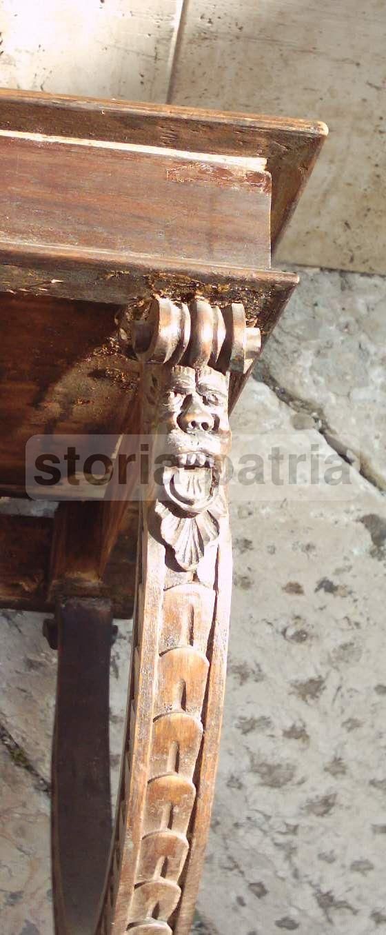 Sedia Intagliata Rinascimentale In Legno Ebanizzato, Primo '900