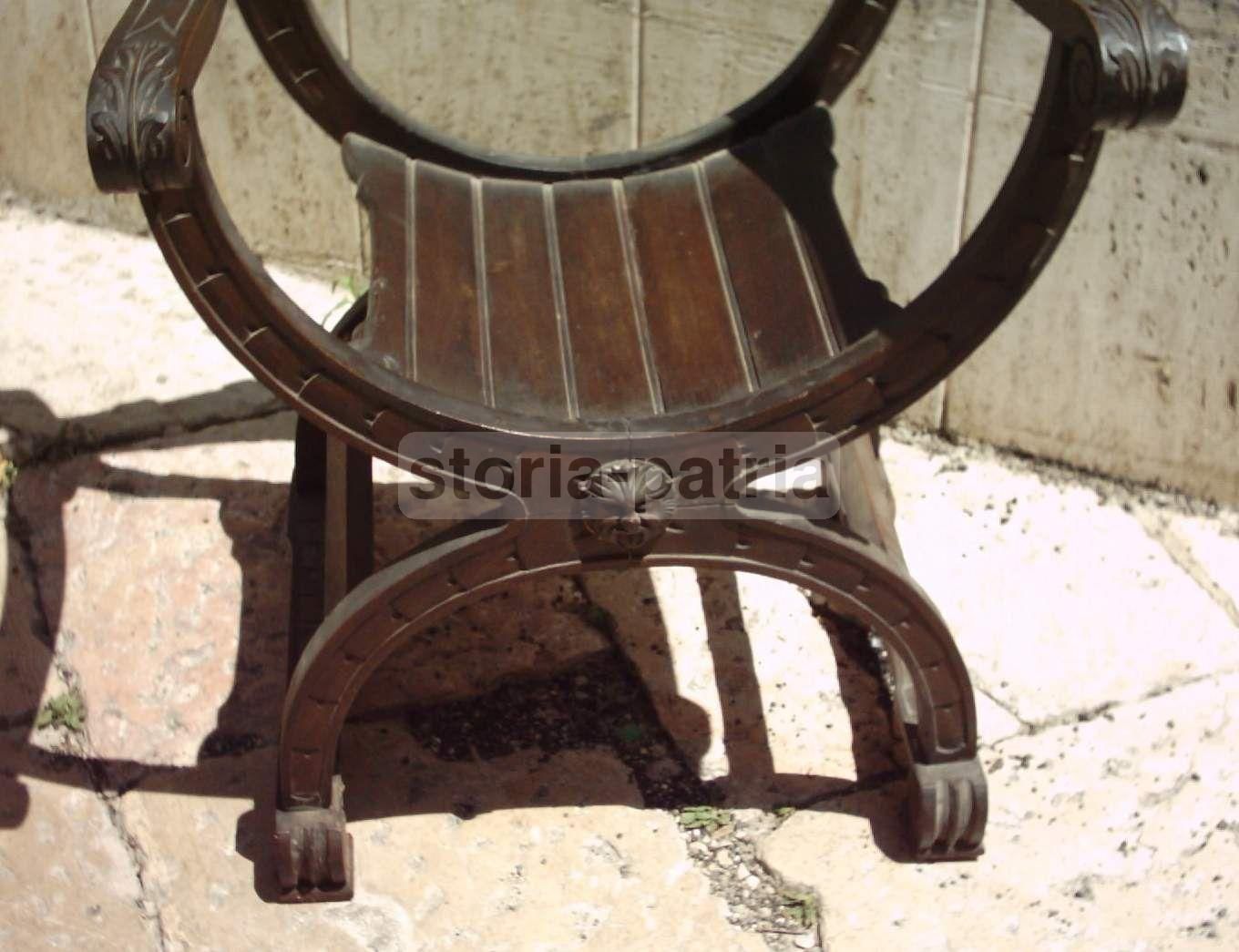 Sedia Intagliata Rinascimentale In Legno Ebanizzato, Primo '900