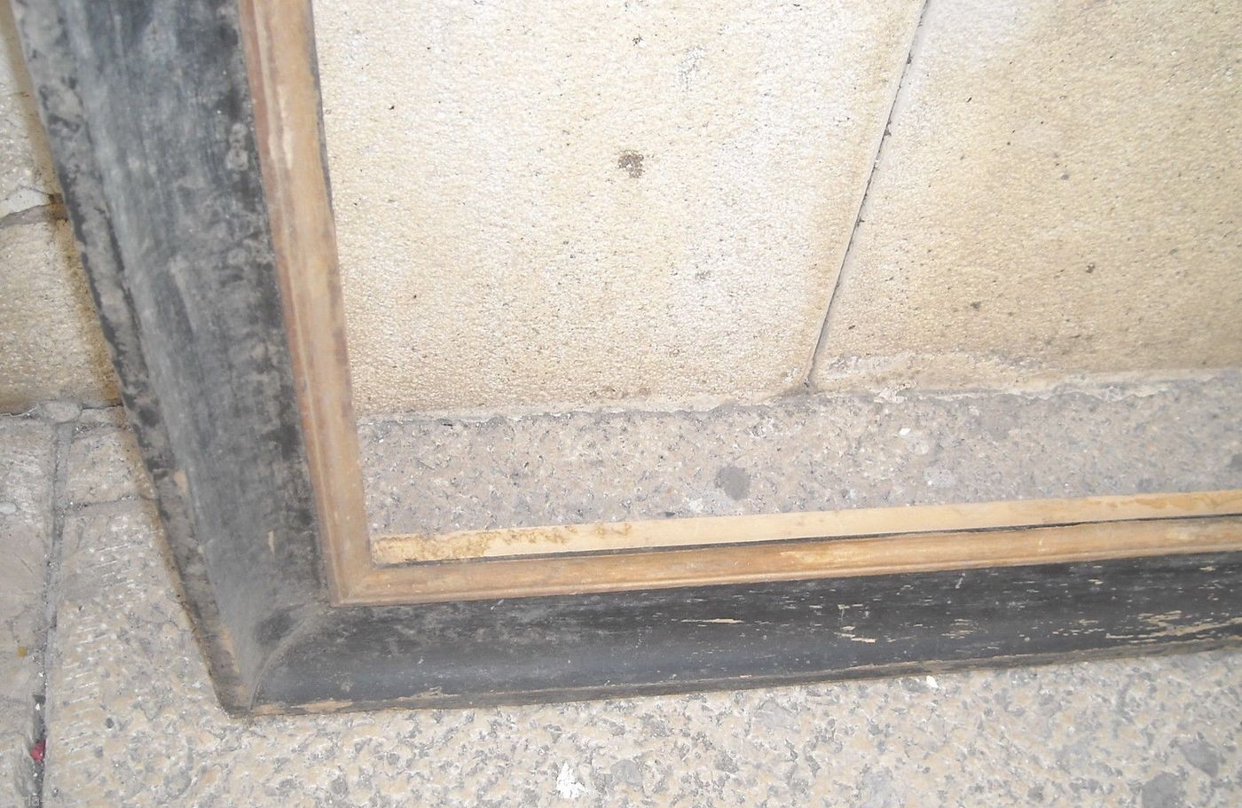 Antica Cornice In Legno Ebanizzato, Prima Metà Dell'800, 127x92 Cm