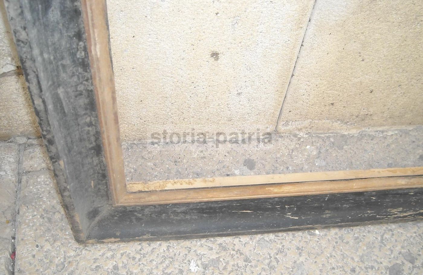 Antica Cornice In Legno Ebanizzato, Prima Metà Dell'800, 127x92 Cm