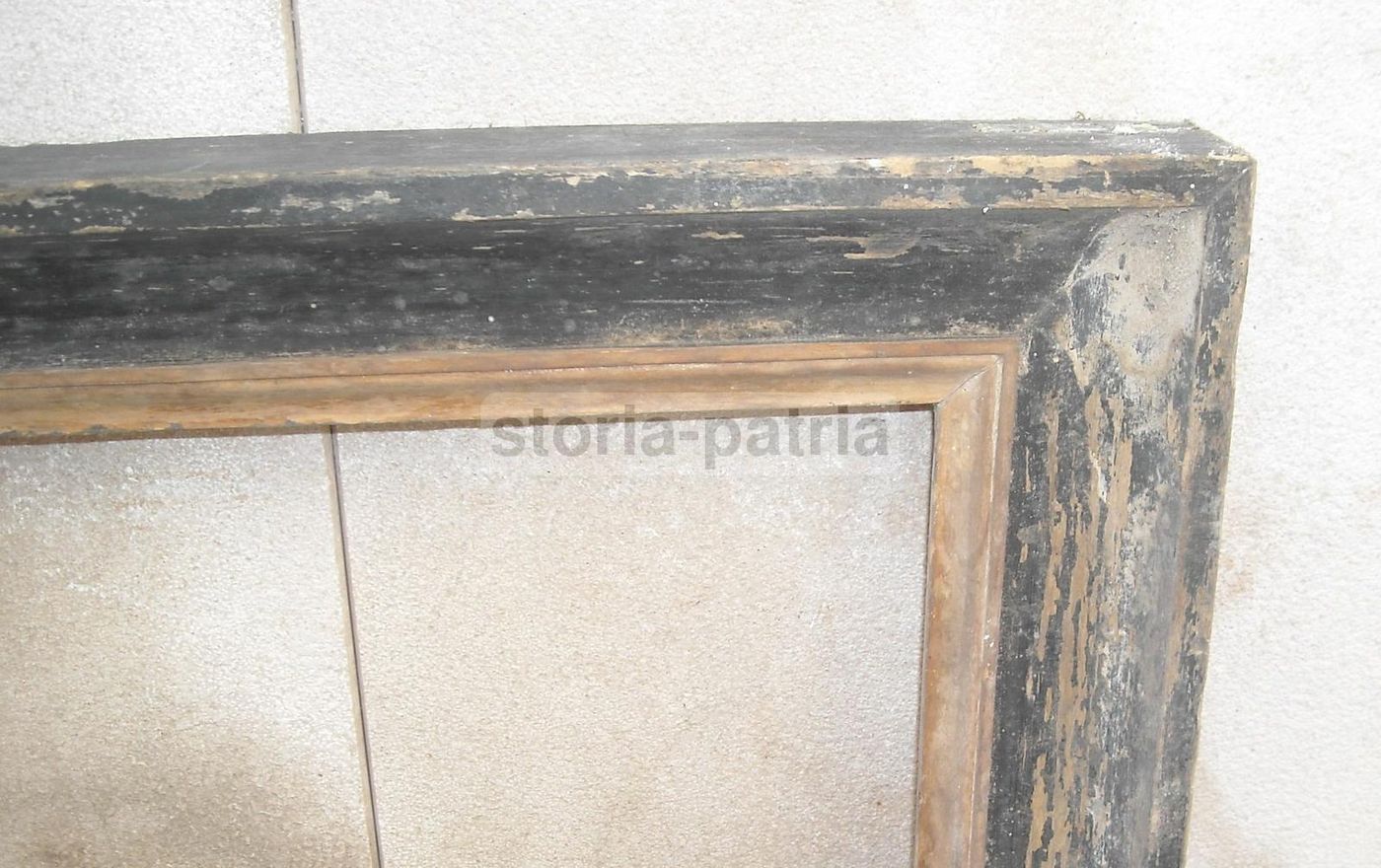 Antica Cornice In Legno Ebanizzato, Prima Metà Dell'800, 127x92 Cm