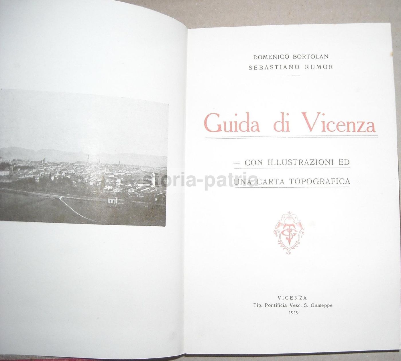 Guida Di Vicenza 1919 Con Mappa E Illustrazioni Architettoniche