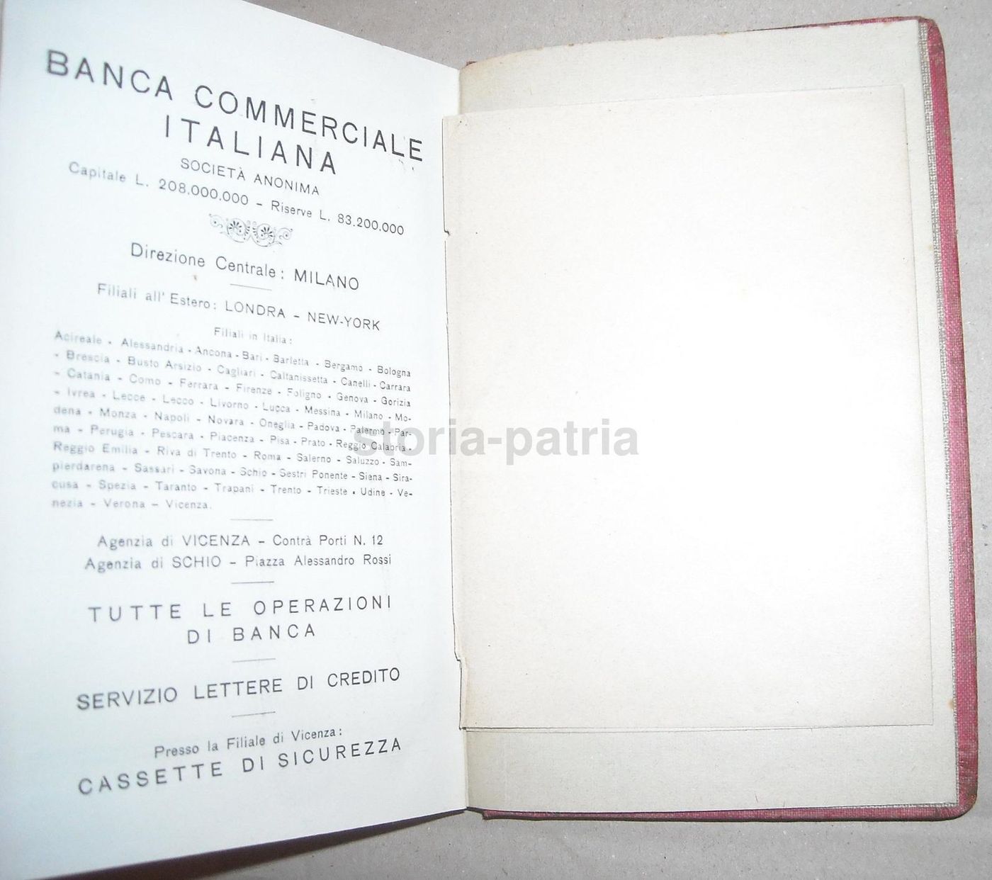 Guida Di Vicenza 1919 Con Mappa E Illustrazioni Architettoniche