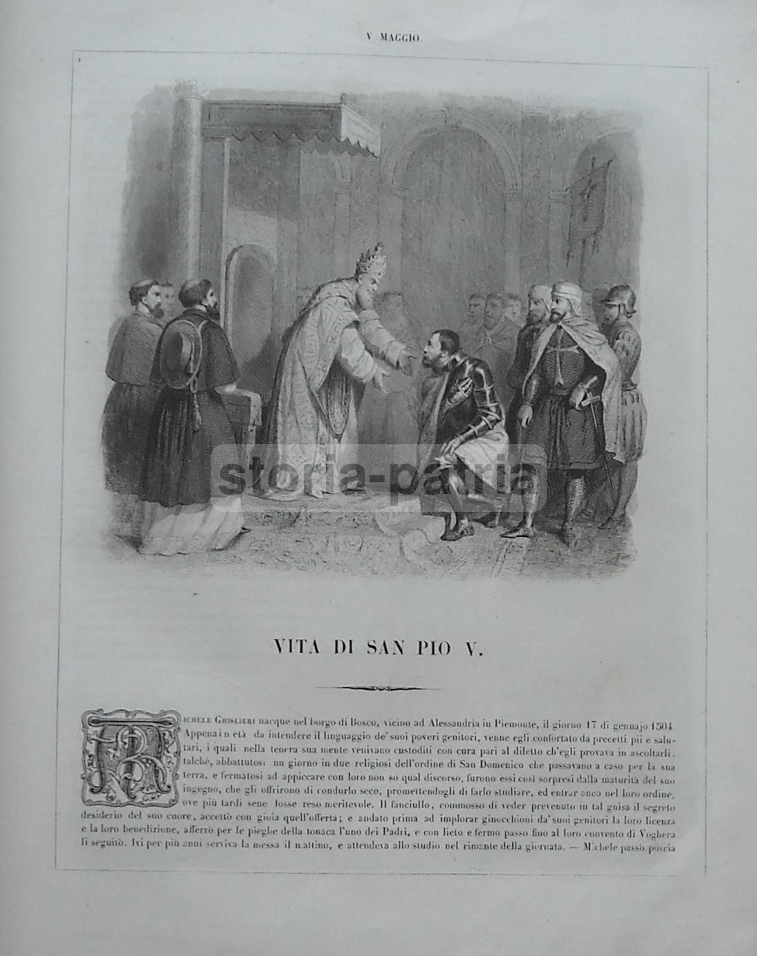 Vita Di San Pio V Di Chauvin De Malan   Edizione Illustrata Fine XIX Secolo