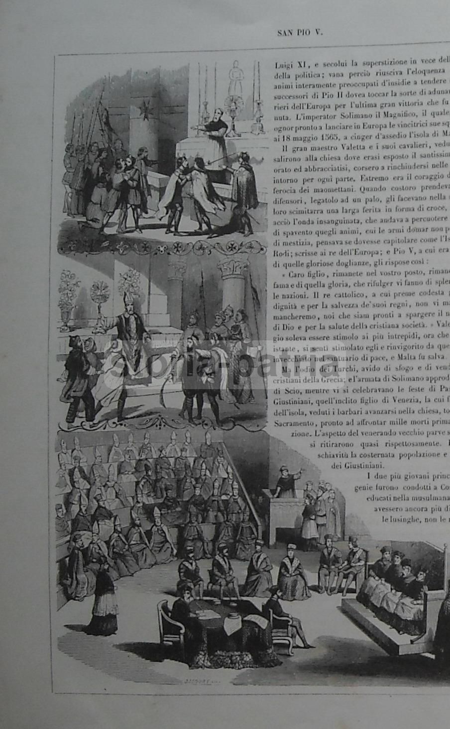 Vita Di San Pio V Di Chauvin De Malan   Edizione Illustrata Fine XIX Secolo