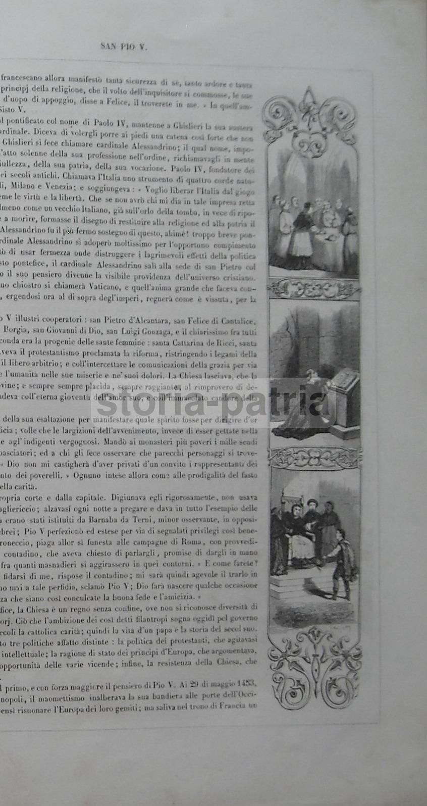 Vita Di San Pio V Di Chauvin De Malan   Edizione Illustrata Fine XIX Secolo
