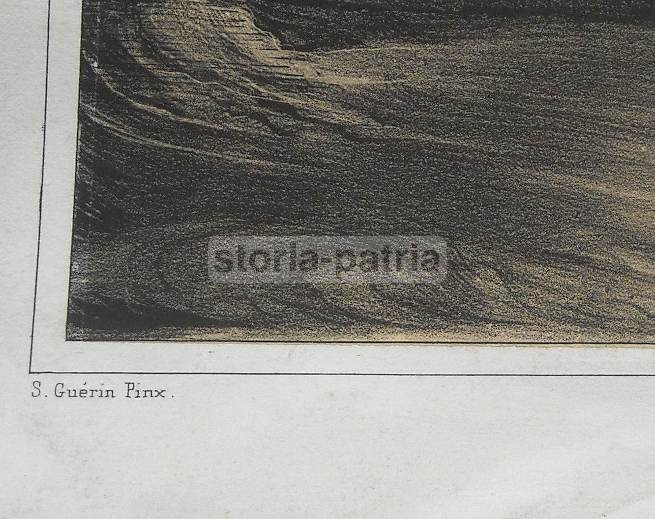 Litografia Antica Don Juan Agli Inferi, Simon Luis Guerin, 1850 Circa