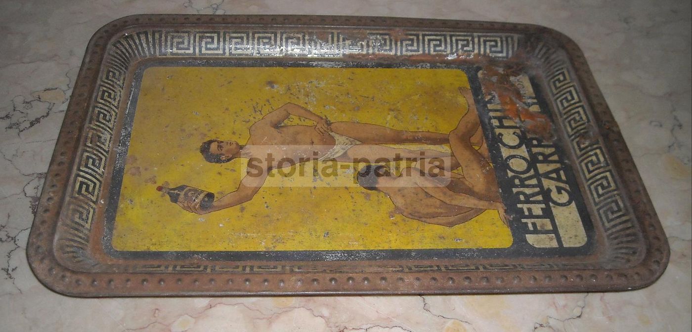 Vassoio Pubblicitario Ferro China Garroni, Anni '20