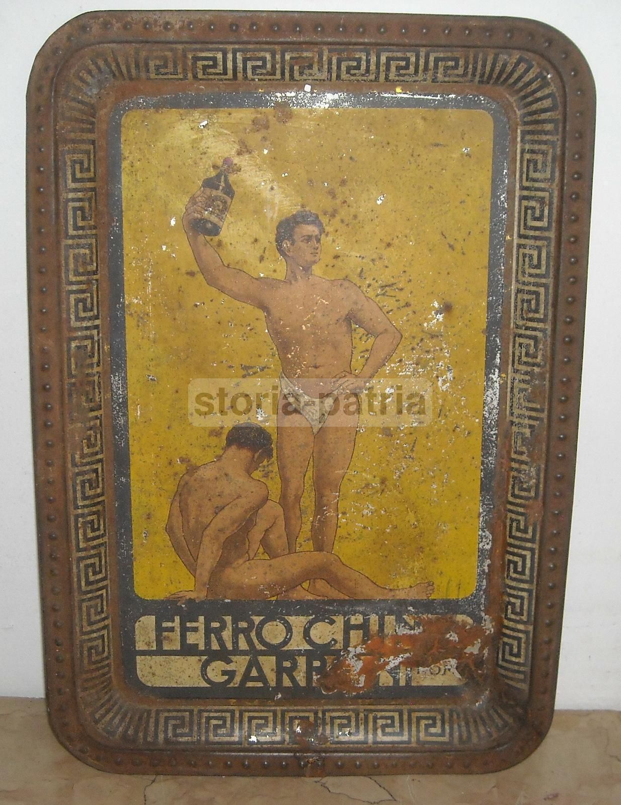 Vassoio Pubblicitario Ferro China Garroni, Anni '20