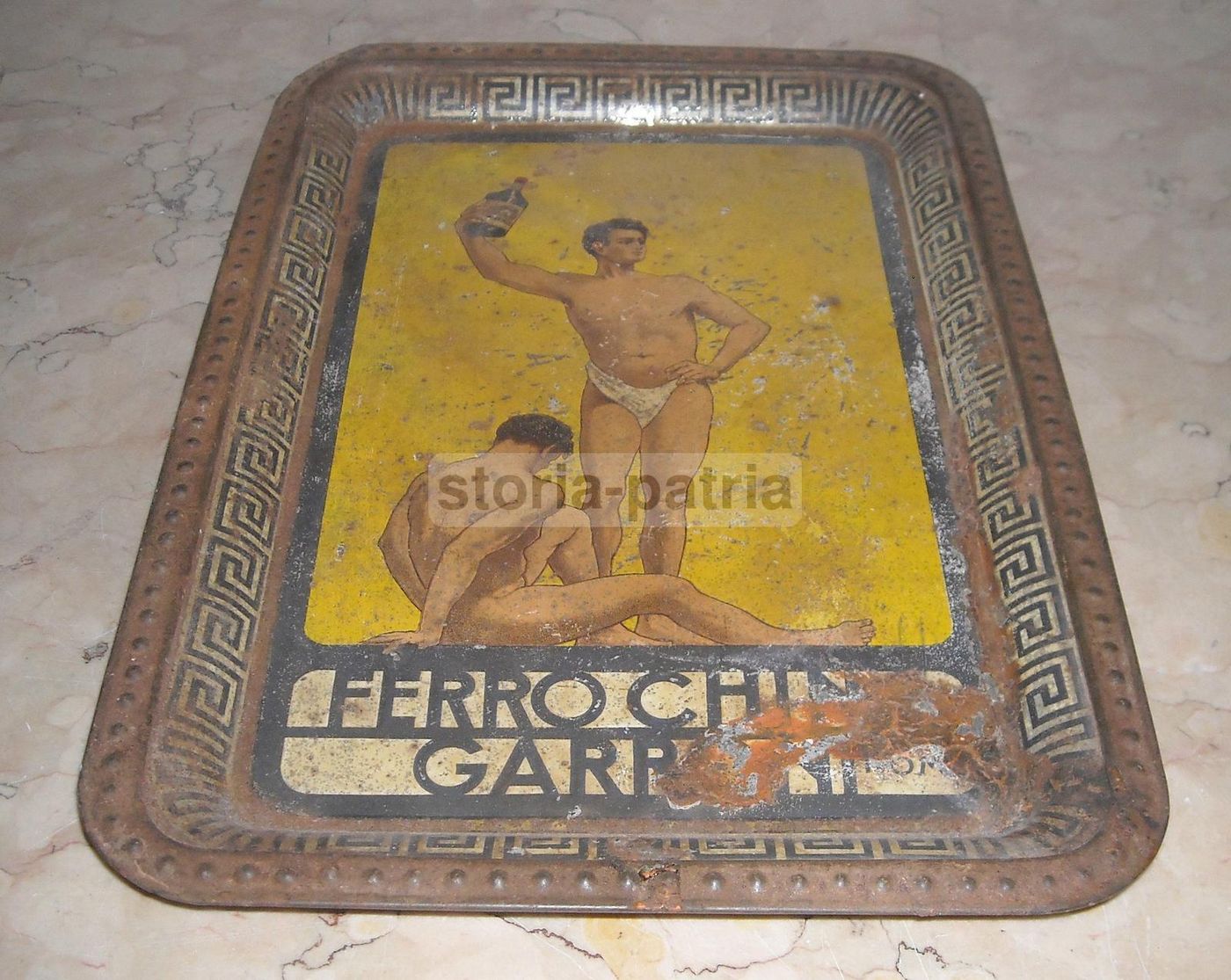 Vassoio Pubblicitario Ferro China Garroni, Anni '20