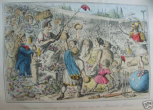 Incisione Satirica: Flaminius E I Giochi Istmici In Grecia, John Leech