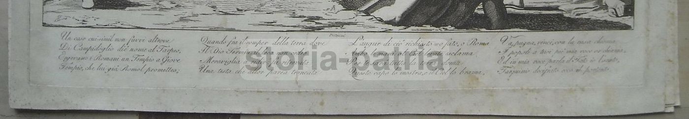Antica Incisione Tempio Di Giove, Campidoglio, Tarquinio, Filippo Pistrucci