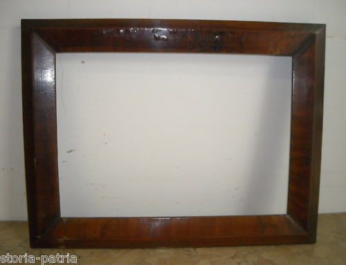 Antica Cornice In Legno Impiallacciato, Fine '800   Inizio '900