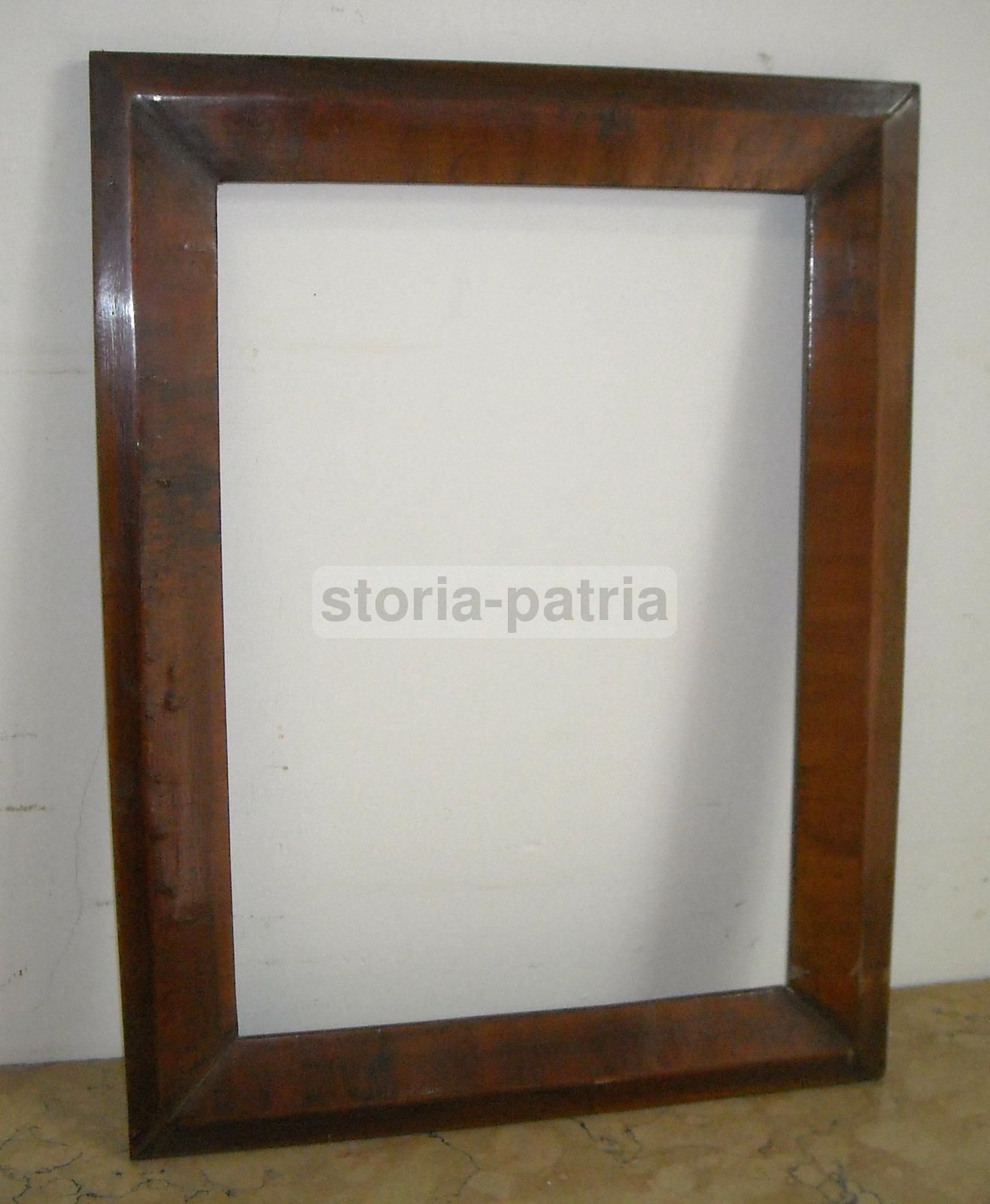 Antica Cornice In Legno Impiallacciato, Fine '800   Inizio '900