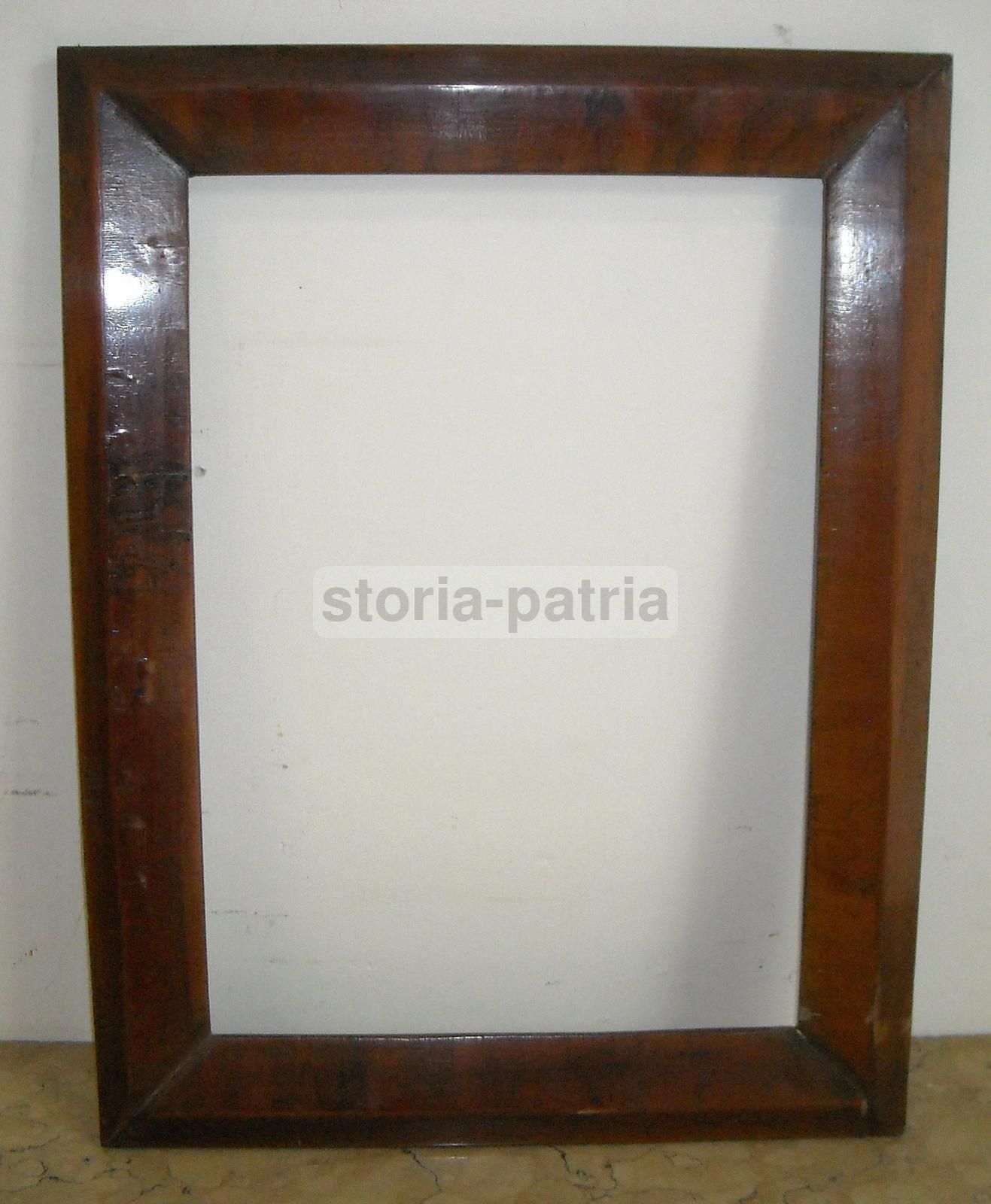 Antica Cornice In Legno Impiallacciato, Fine '800   Inizio '900