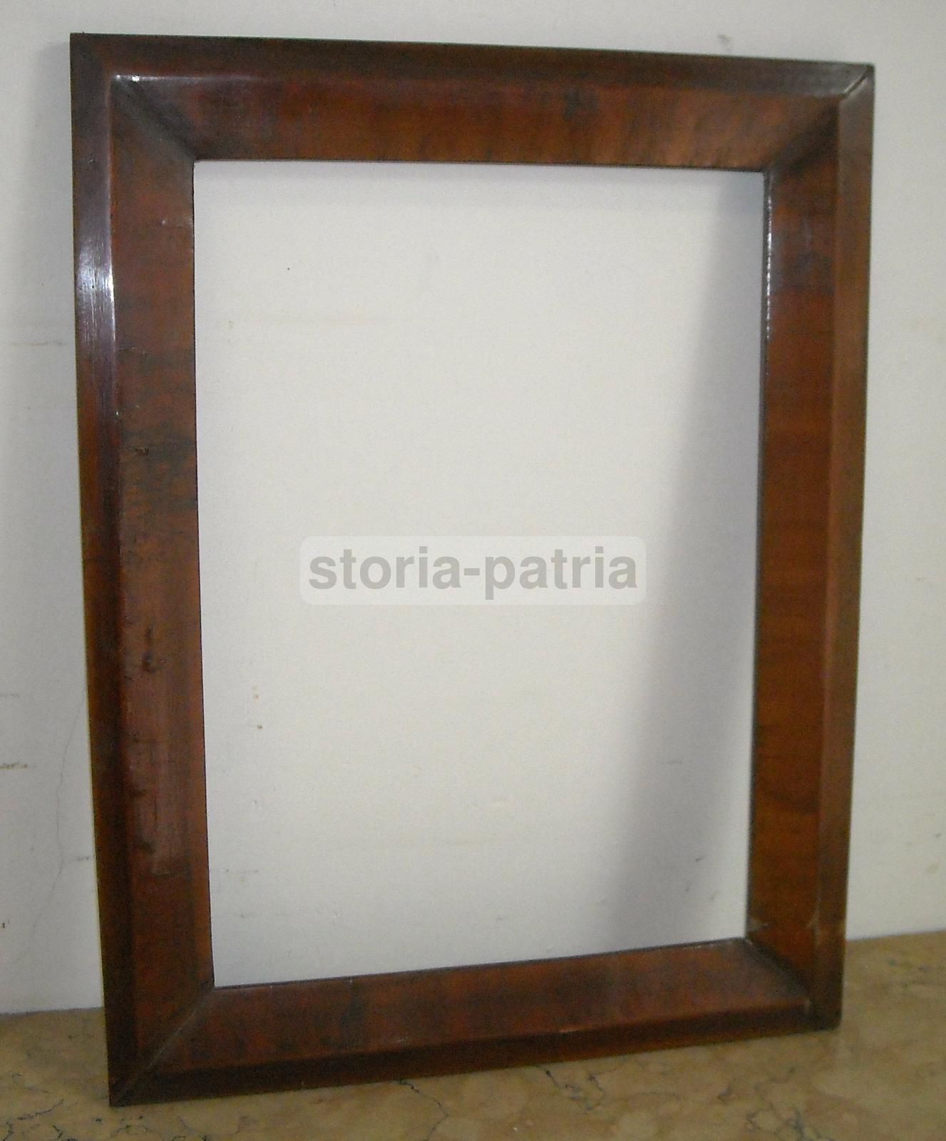 Antica Cornice In Legno Impiallacciato, Fine '800   Inizio '900