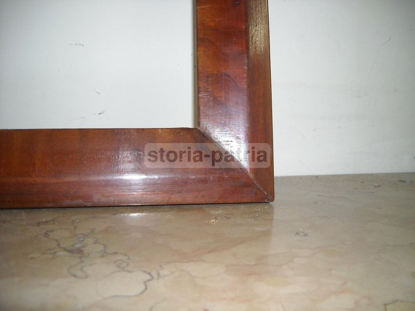 Antica Cornice In Legno Impiallacciato, Fine '800   Inizio '900
