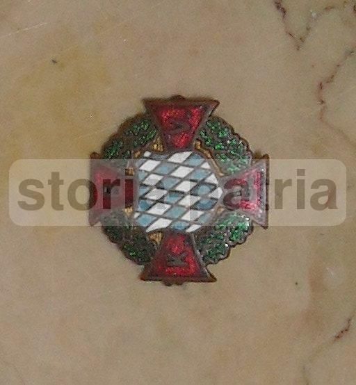 Spilla Antica K.V.B.B. Croce Rossa Smalti Colorati Anni '30