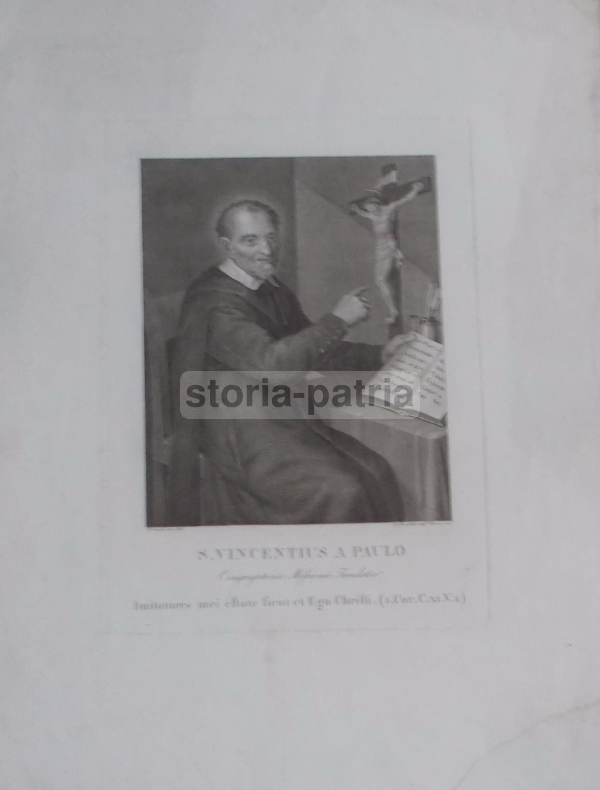 San Vincenzo De' Paoli, Stampa Devozionale 1815, Cecchi E Marchetti