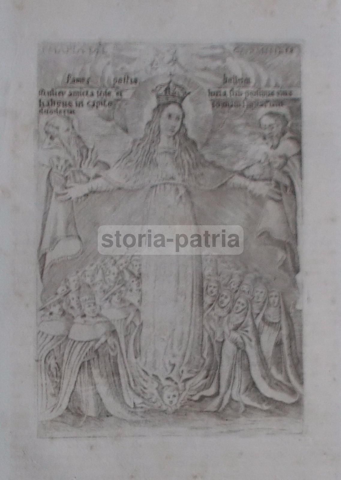Stampa Antica Della Madonna Del Carmine, Placido Doni, Acquaforte, Fine XVIII Secolo