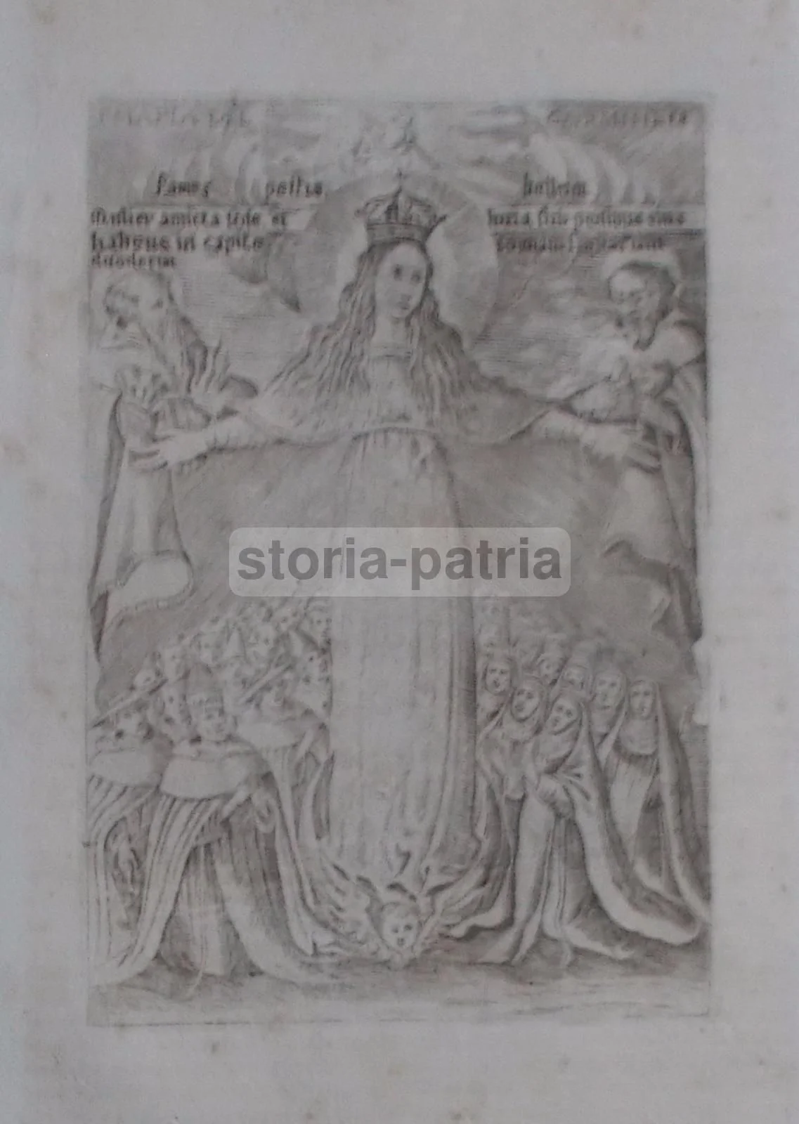 Antique Print of Our Lady of Mount Carmel, Placido Doni, Etching, Late 18th Century