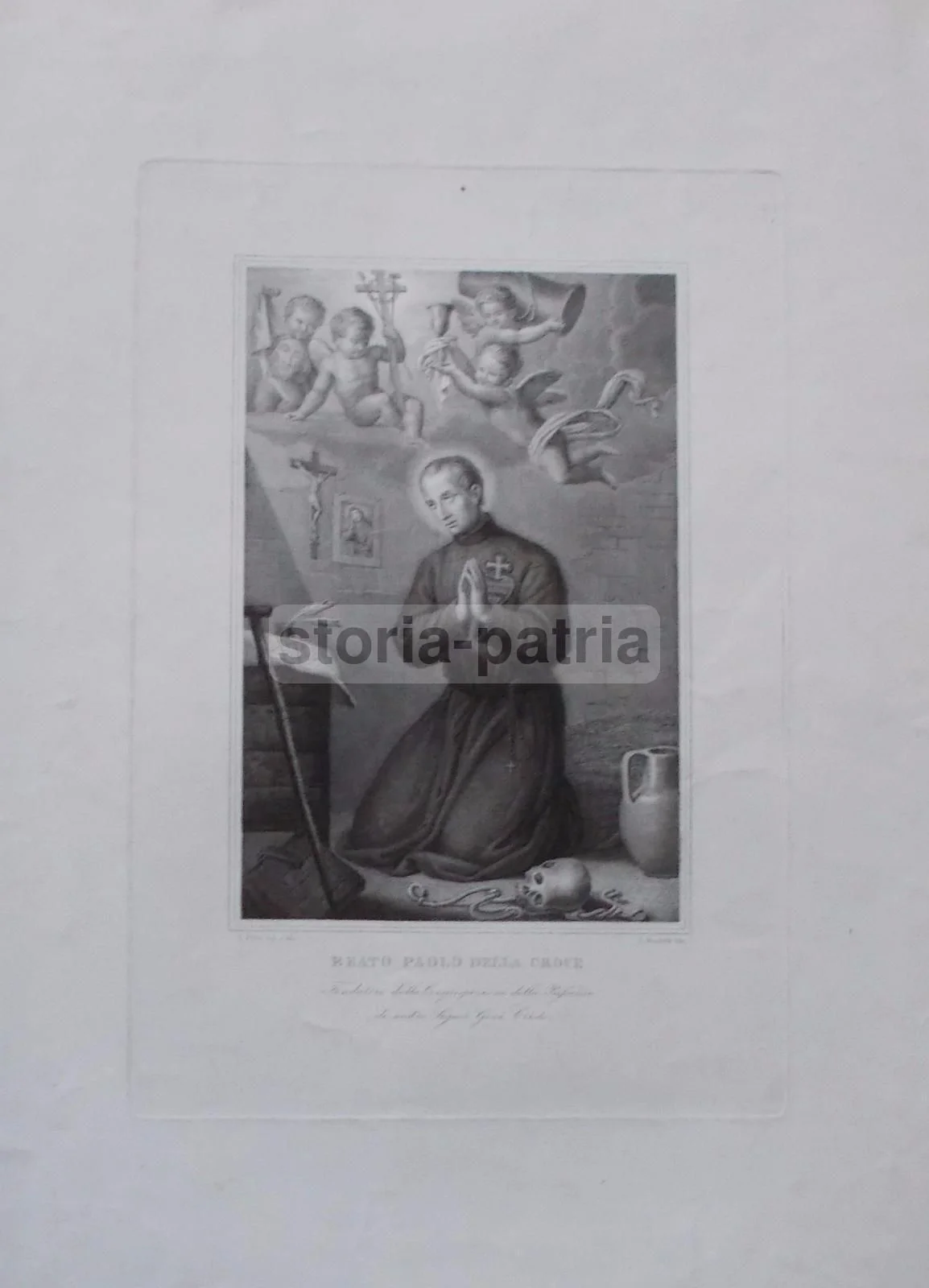 Devotional Print of Paul of the Cross, Passionists, Balbi Mochetti