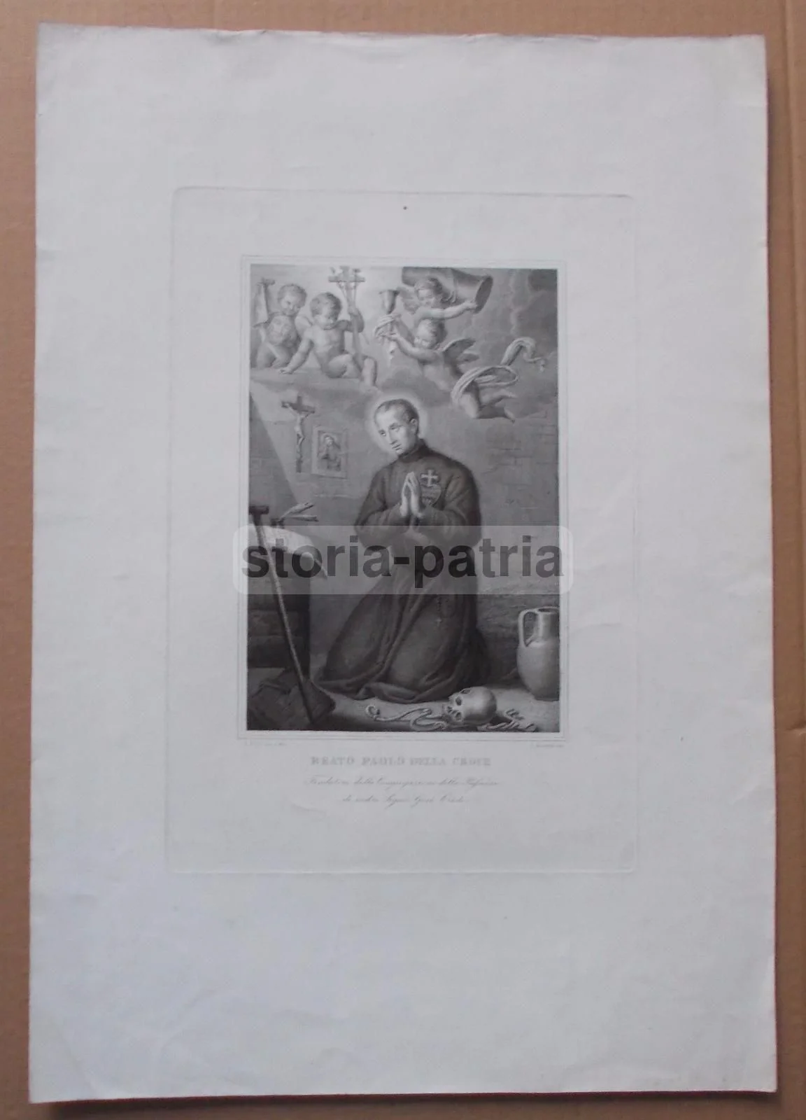 Devotional Print of Paul of the Cross, Passionists, Balbi Mochetti