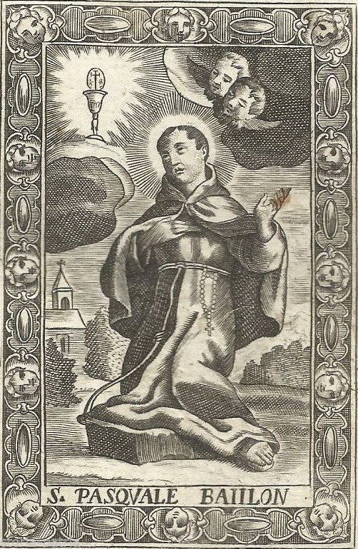 San Pasquale Baylon. Antica Incisione All'Acquaforte Napoletana