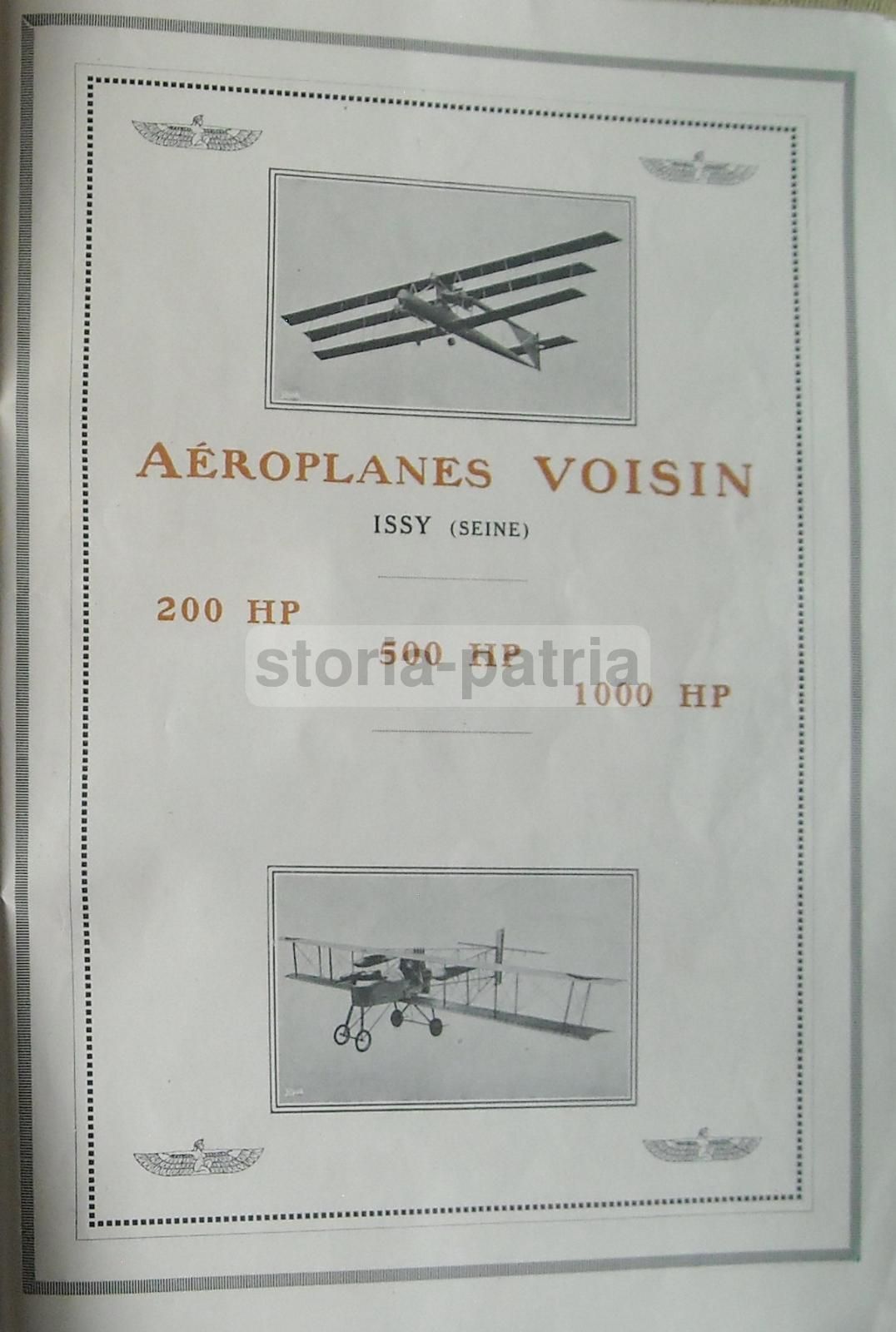 Stampa Pubblicitaria Pirelli E Aeroplani Voisin, Anni '20