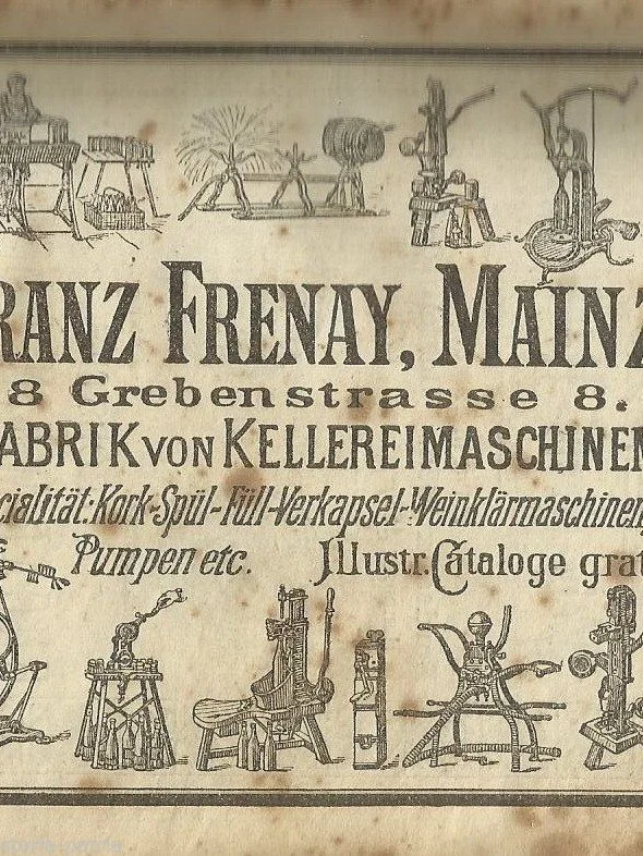 Wine Presses Advertising Print, Frenay Hoffmann 1890, Oenology