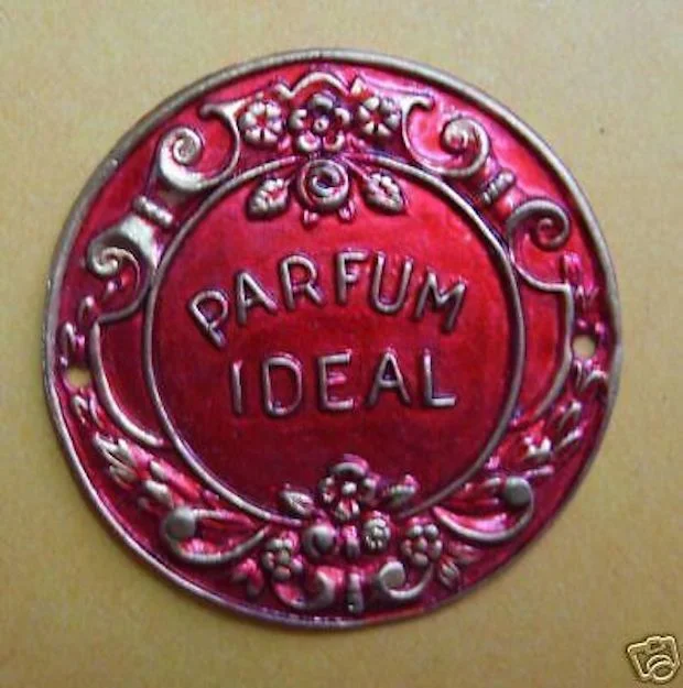 Antique Metal Sign, Parfum Ideal Perfumery, Early 1900s
