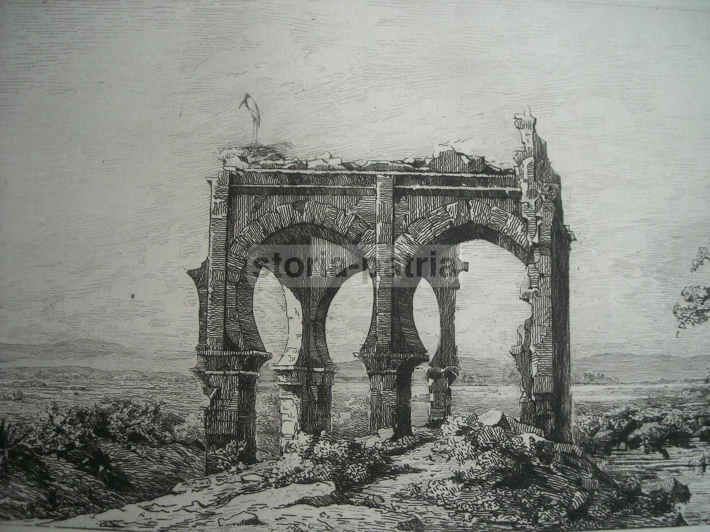Incisione Antica Koubba De Sidi Bouisrack, Niel, Lienard, Fine XIX Secolo