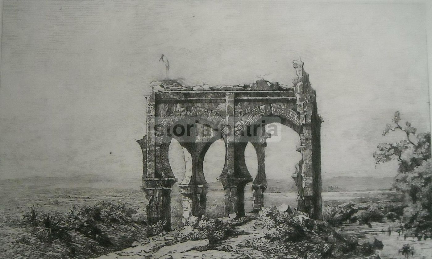 Incisione Antica Koubba De Sidi Bouisrack, Niel, Lienard, Fine XIX Secolo