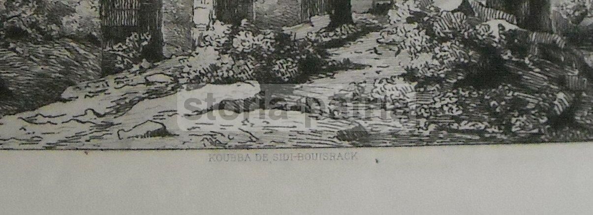 Incisione Antica Koubba De Sidi Bouisrack, Niel, Lienard, Fine XIX Secolo
