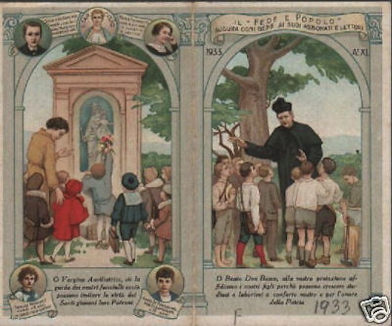 Calendarietto 1933 San Giovanni Bosco, Ravenna, Fede E Popolo