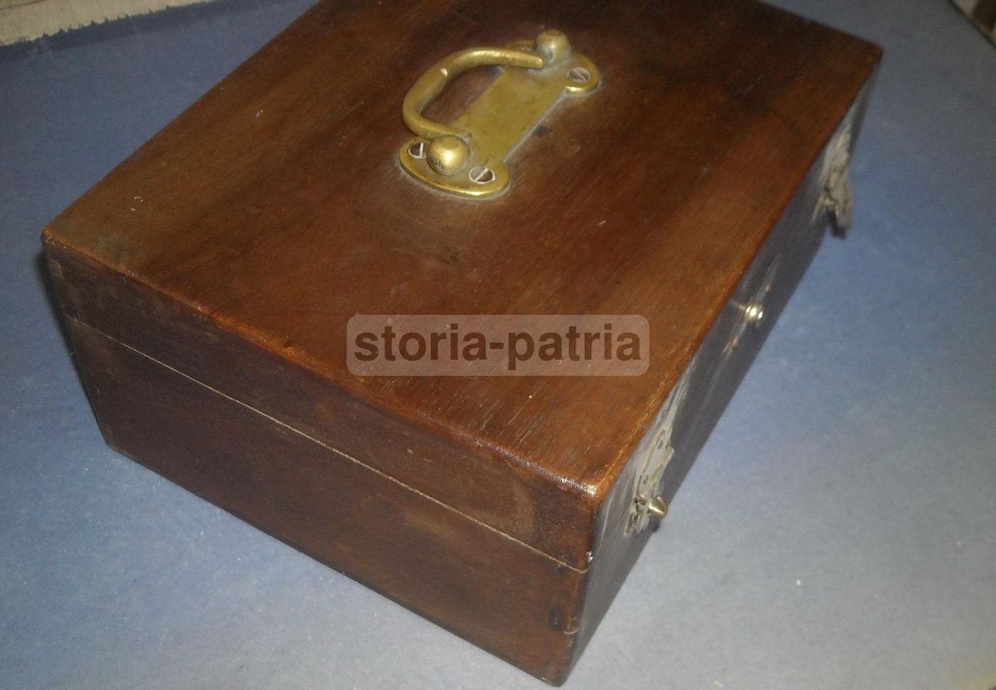 Antico Cofanetto Portagioie In Legno Massello Fine '800 Primo '900