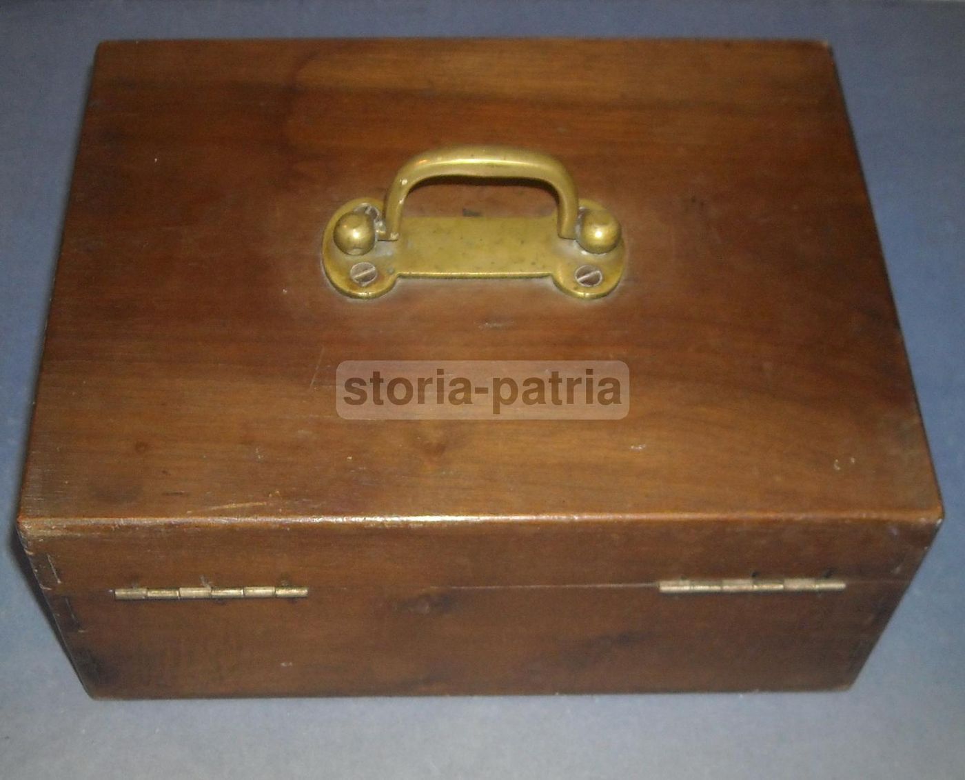 Antico Cofanetto Portagioie In Legno Massello Fine '800 Primo '900