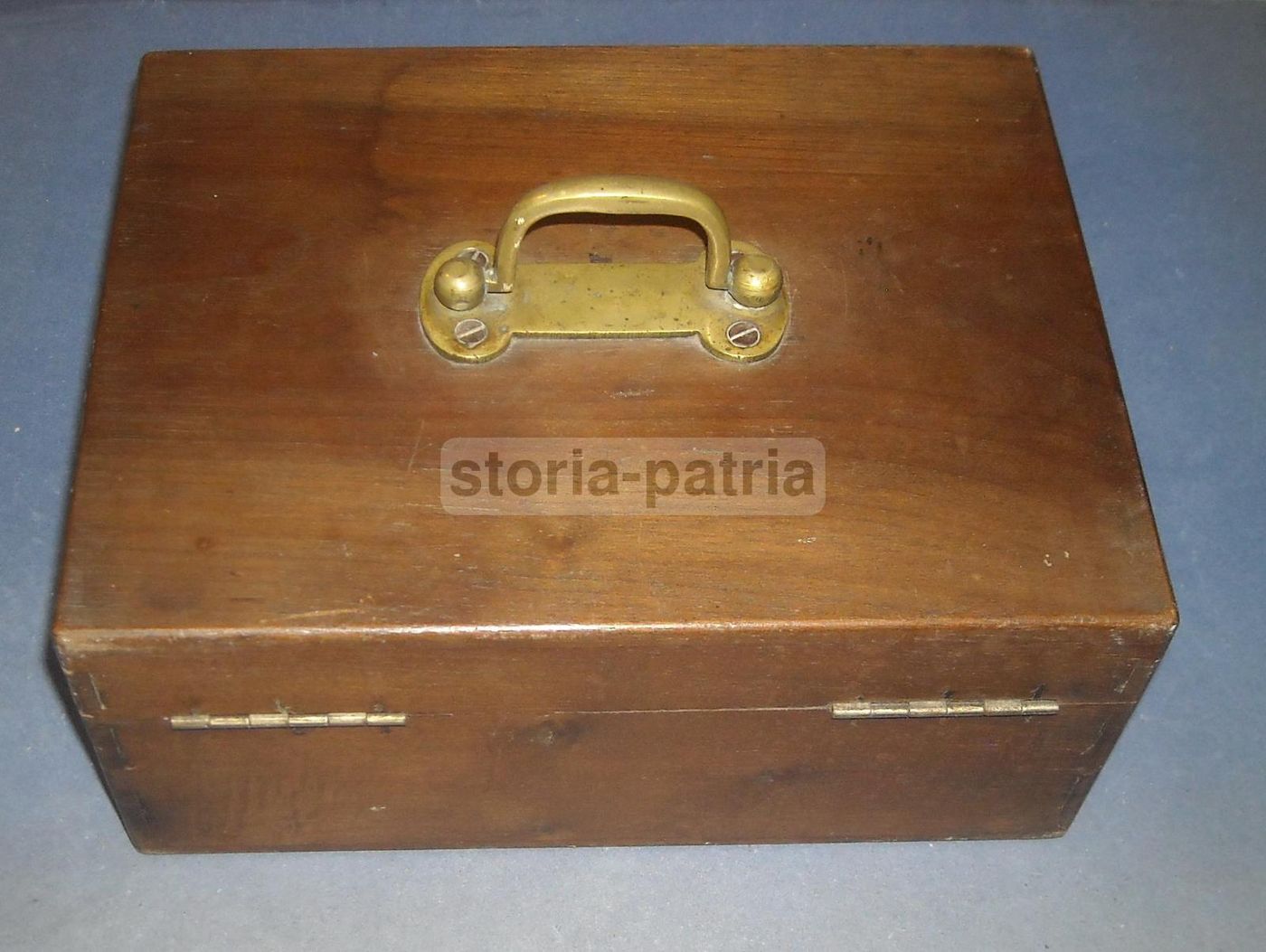 Antico Cofanetto Portagioie In Legno Massello Fine '800 Primo '900
