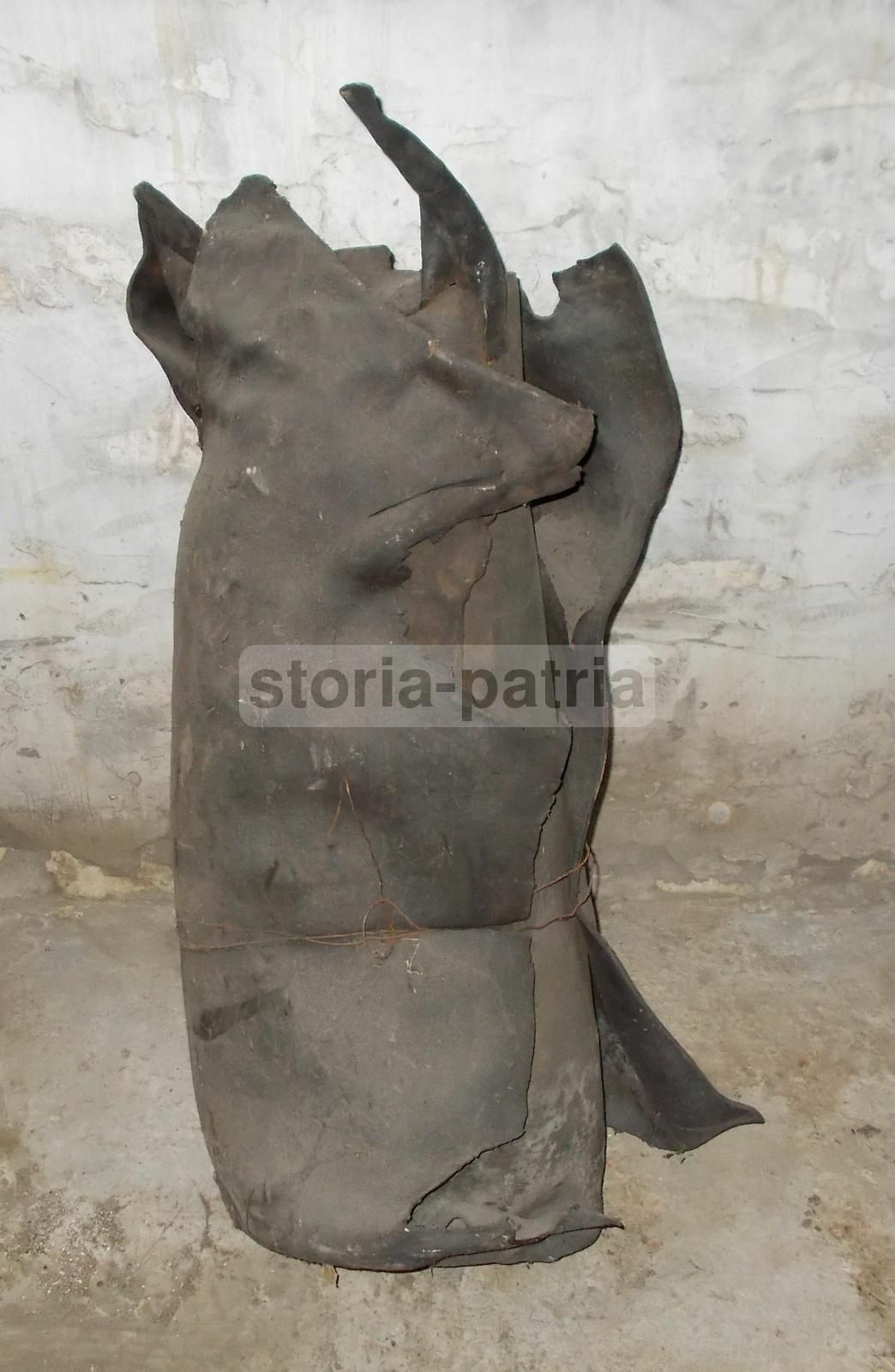 Antico Rotolo Di Cuoio Secolare Per Restauratori E Collezionisti